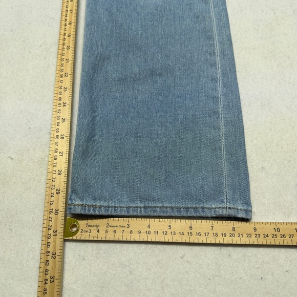Levi's Premium High Loose Wide Leg Denim Jeans Big E Light Blue Women's 25 - Picture 8 of 15